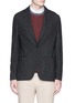 Main View - Click To Enlarge - ARMANI COLLEZIONI - Notch lapel virgin wool-cashmere blazer