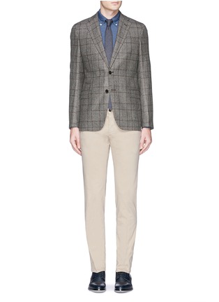 Figure View - Click To Enlarge - ARMANI COLLEZIONI - 'Sartorial Deco' check virgin wool blazer