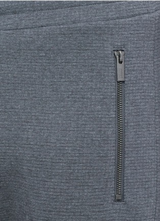 Detail View - Click To Enlarge - ARMANI COLLEZIONI - Rib knit track pants