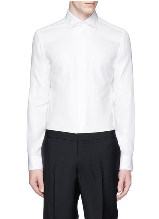 Main View - Click To Enlarge - ARMANI COLLEZIONI - French collar cotton shirt
