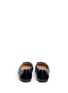 Back View - Click To Enlarge - TORY BURCH - 'Lowell' metal colourblock logo leather ballerina flats