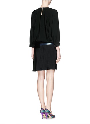 Back View - Click To Enlarge - VICTORIA, VICTORIA BECKHAM - Front pleat panel batwing dress
