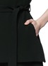 Detail View - Click To Enlarge - VICTORIA, VICTORIA BECKHAM - Satin cuff sash tie crepe romper