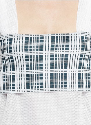 Detail View - Click To Enlarge - TOGA ARCHIVES - Plaid overlay double face jersey tank top