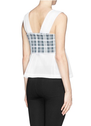 Back View - Click To Enlarge - TOGA ARCHIVES - Plaid overlay double face jersey tank top