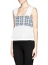 Front View - Click To Enlarge - TOGA ARCHIVES - Plaid overlay double face jersey tank top