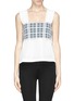 Main View - Click To Enlarge - TOGA ARCHIVES - Plaid overlay double face jersey tank top