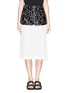 Main View - Click To Enlarge - TOGA ARCHIVES - Embossed lasercut peplum layer midi skirt
