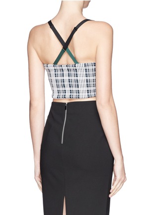 Back View - Click To Enlarge - TOGA ARCHIVES - Check plaid cross strap bandeau