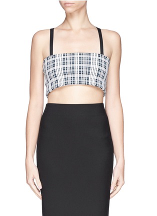Main View - Click To Enlarge - TOGA ARCHIVES - Check plaid cross strap bandeau