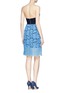 Back View - Click To Enlarge - PREEN BY THORNTON BREGAZZI - Contrast hem floral lace bustier dress