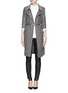 Figure View - Click To Enlarge - ST. JOHN - Contrast thread knitted wool-blend coat