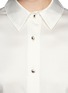 Detail View - Click To Enlarge - ST. JOHN - Jewelled button silk-blend shirt