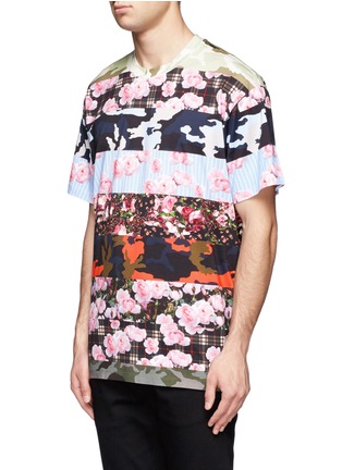 Front View - Click To Enlarge - GIVENCHY - Multi-pattern cotton T-shirt