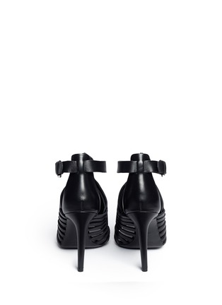 Back View - Click To Enlarge - PROENZA SCHOULER - Woven leather sandals