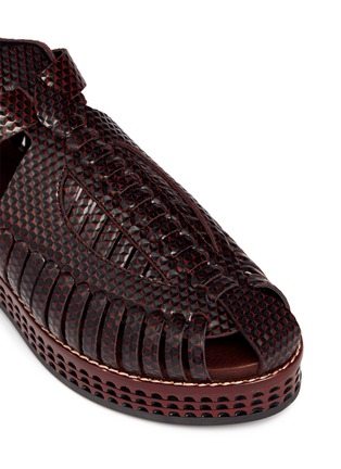 Detail View - Click To Enlarge - PROENZA SCHOULER - Woven leather flatform sandals