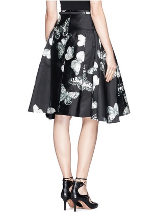 Back View - Click To Enlarge - CHICTOPIA - Butterfly print satin flare skirt