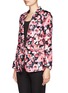 Front View - Click To Enlarge - MO&CO. EDITION 10 - Rose print boyfriend blazer