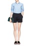 Figure View - Click To Enlarge - MO&CO. EDITION 10 - Stretch high-waist shorts