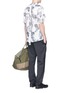 Figure View - Click To Enlarge - OAMC - 'Attached' leaf print linen-cotton back T-shirt