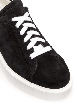 Detail View - Click To Enlarge - CLERGERIE - 'Pasketm' suede platform sneakers