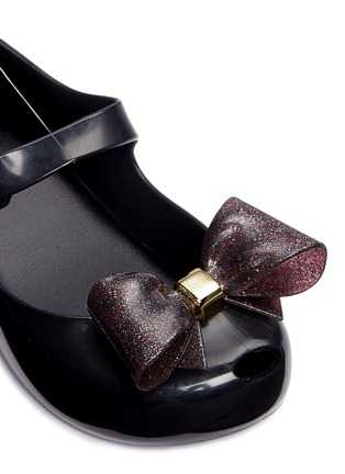 Detail View - Click To Enlarge - MELISSA - 'Ultragirl VIII' glitter bow PVC Mary Jane toddler flats