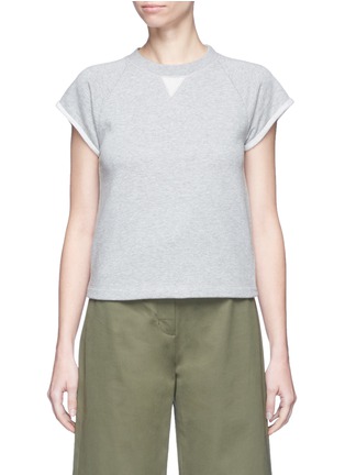 Main View - Click To Enlarge - T BY ALEXANDER WANG - Roll cuff French terry T-shirt