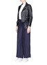 Figure View - Click To Enlarge - ACNE STUDIOS - 'Tennessee' stripe twill wide leg pants