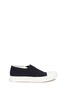 Main View - Click To Enlarge - RICK OWENS  - Cotton faille boat skate slip-ons