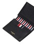 Detail View - Click To Enlarge - THOM BROWNE  - LC-873027763-DOUBLE CREDIT CARD HOLDER W FLAP IN PEBBLE GRAIN L