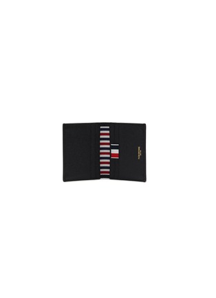 Figure View - Click To Enlarge - THOM BROWNE  - LC-873027763-DOUBLE CREDIT CARD HOLDER W FLAP IN PEBBLE GRAIN L
