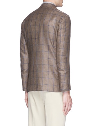 Back View - Click To Enlarge - TOMORROWLAND - Check silk-cashmere soft blazer