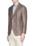 Front View - Click To Enlarge - TOMORROWLAND - Check silk-cashmere soft blazer