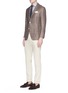 Figure View - Click To Enlarge - TOMORROWLAND - Check silk-cashmere soft blazer