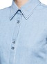 Detail View - Click To Enlarge - J BRAND - 'Bacall' frayed hem chambray shirt dress