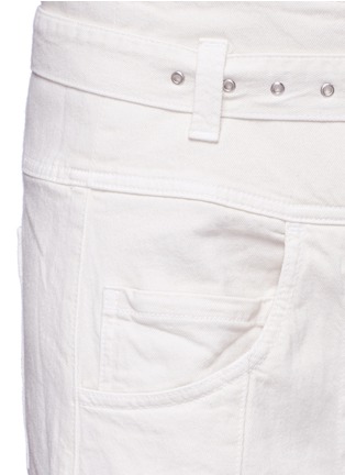 Detail View - Click To Enlarge - RACHEL COMEY - 'Long Tolleson' grommet belted fisherman pants