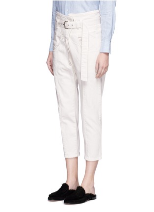Front View - Click To Enlarge - RACHEL COMEY - 'Long Tolleson' grommet belted fisherman pants