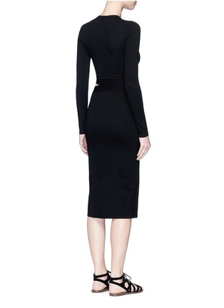 Back View - Click To Enlarge - ELIZABETH AND JAMES - 'Railey' cutout waist knit dress