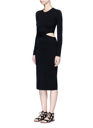 Front View - Click To Enlarge - ELIZABETH AND JAMES - 'Railey' cutout waist knit dress