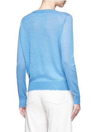 Back View - Click To Enlarge - VINCE - Distressed edge cashmere sweater