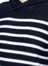 Detail View - Click To Enlarge - VINCE - Breton stripe cashmere hooded sweater
