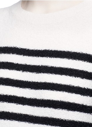 Detail View - Click To Enlarge - VINCE - Stripe wool blend bouclé knit sweater