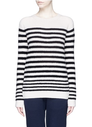 Main View - Click To Enlarge - VINCE - Stripe wool blend bouclé knit sweater