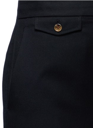 Detail View - Click To Enlarge - HELMUT LANG - Wool sateen twill cropped wide leg pants