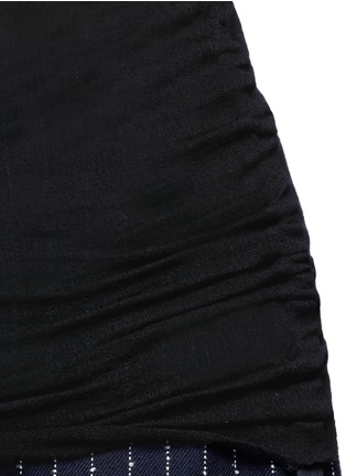 Detail View - Click To Enlarge - HELMUT LANG - Ribbon ruched wool jersey top