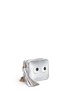 Front View - Click To Enlarge - ANYA HINDMARCH - 'Eyes' embossed metallic leather crossbody bag