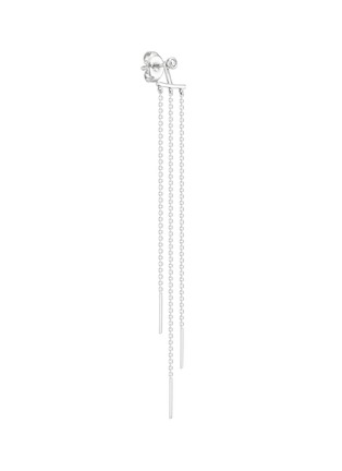 Main View - Click To Enlarge - OFÉE - Brindilles' diamond 18k white gold fringe chain drop single earring