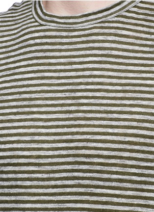 Detail View - Click To Enlarge - T BY ALEXANDER WANG - Stripe linen T-shirt