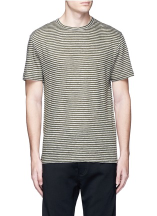 Main View - Click To Enlarge - T BY ALEXANDER WANG - Stripe linen T-shirt
