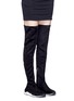 Figure View - Click To Enlarge - ASH - 'Miracle' faux suede thigh high sneakers